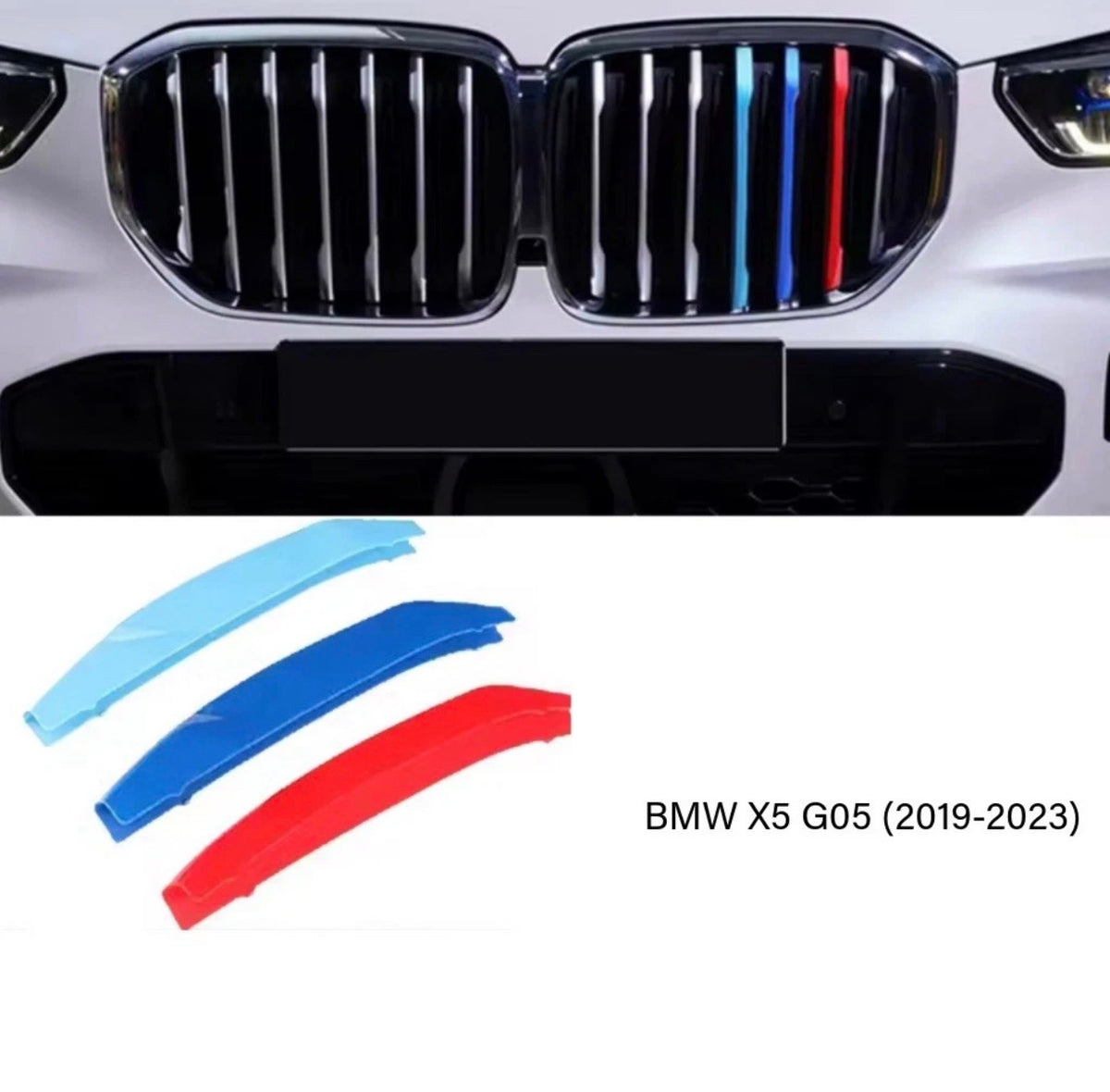 BMW X5 G05 Clip On Front Grill Inserts Stripes