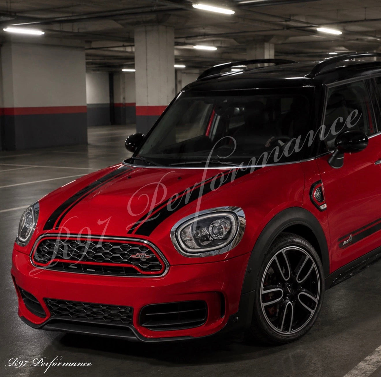 Mini Bonnet Stripes Vinyl Decal (Cooper S / JCW / R55 / R56 / R60 / R61 / F54 / F55 / F56 / F60 /Countryman