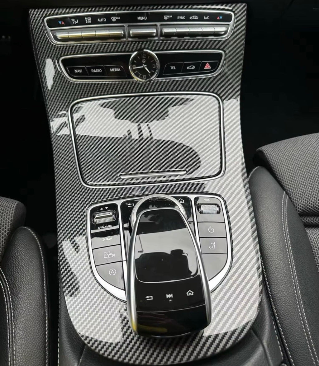 Mercedes E Class W213 Carbon Fibre Style Centre Console Trim