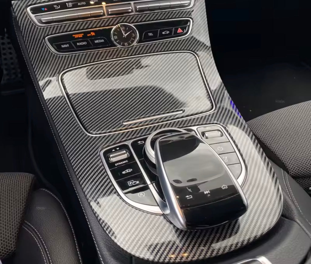 Mercedes E Class W213 Carbon Fibre Style Centre Console Trim