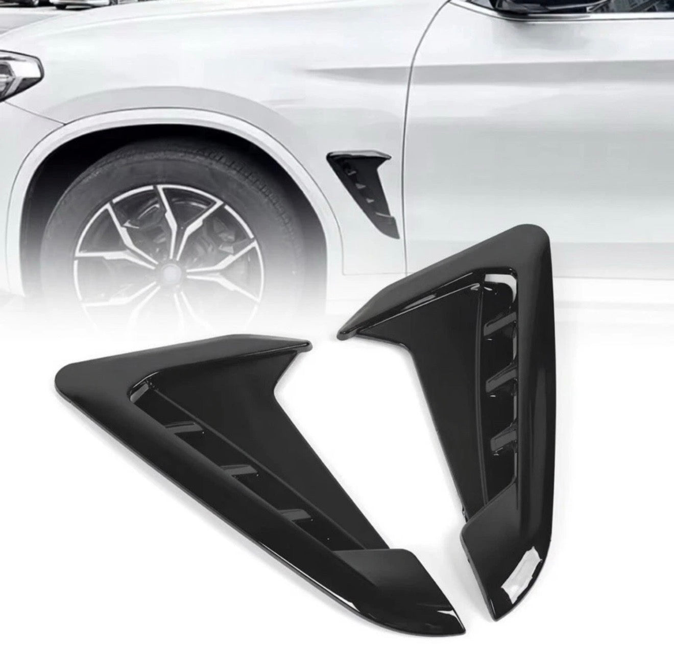 BMW X3 G01 X4 G02 Gloss Black Side Air Vent Canards
