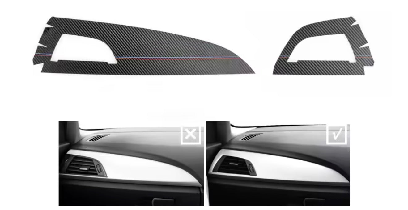 BMW 1 2 Series F20 F21 F22 Carbon Fibre Style Dashboard Panel Trim Cover