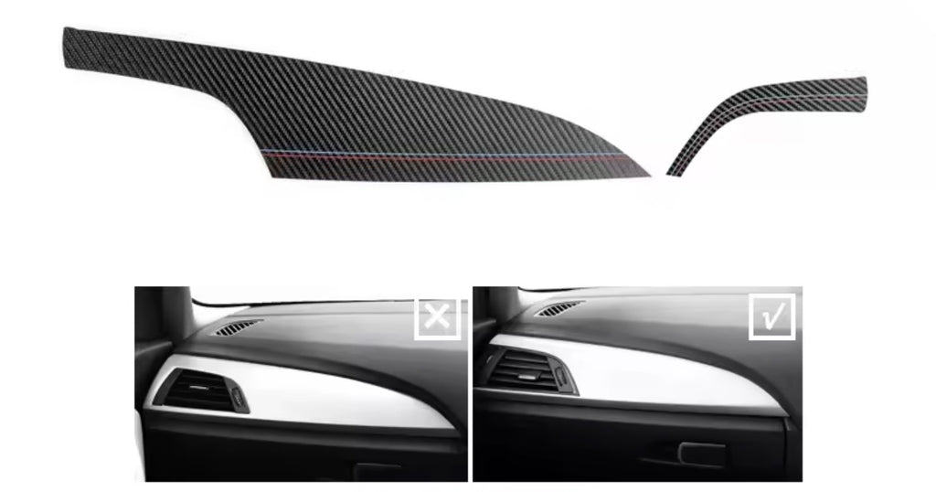 BMW 1 2 Series F20 F21 F22 Carbon Fibre Style Dashboard Panel Trim Cover