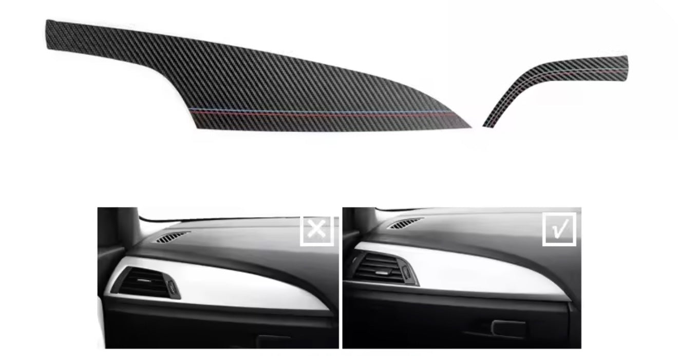 BMW 1 2 Series F20 F21 F22 Carbon Fibre Style Dashboard Panel Trim Cover