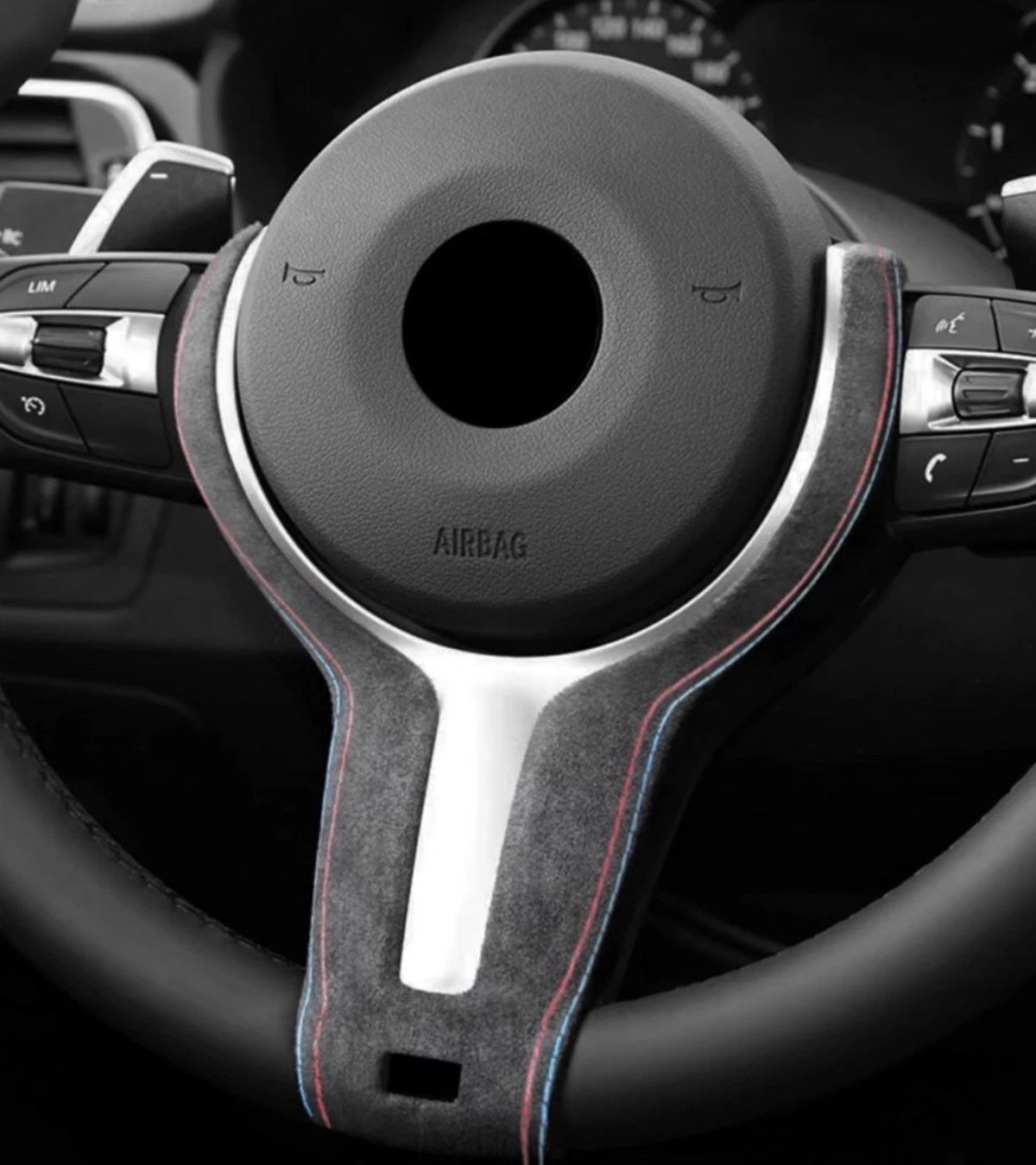 BMW 1 2 3 4 5 6 X3 X4 X5 X6 Alcantara Steering Wheel Trim Cover